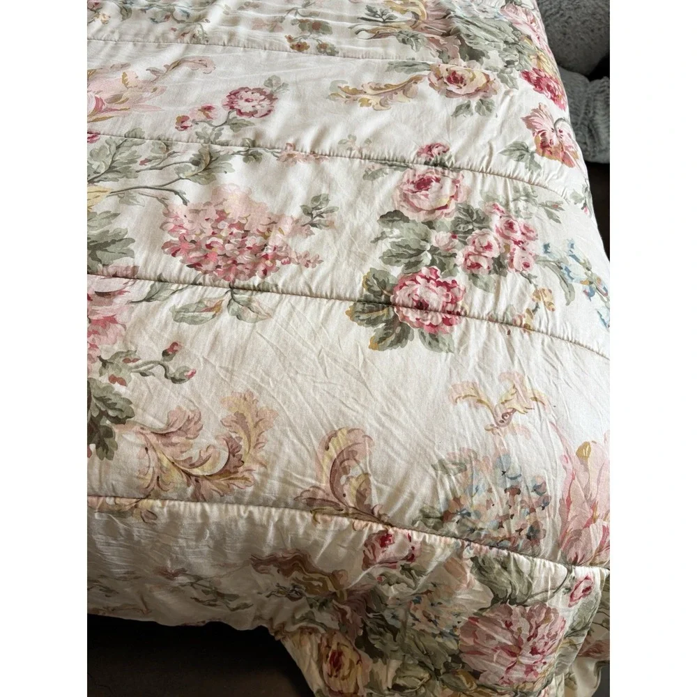 Vtg.  Ralph Lauren Sussex Gardens Full/Queen Comforter 2 Sheets 7 Pillowcase Lot
